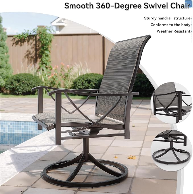 Kurapika 9-Piece Patio Dining Set, Patio Furniture Set - Image 4