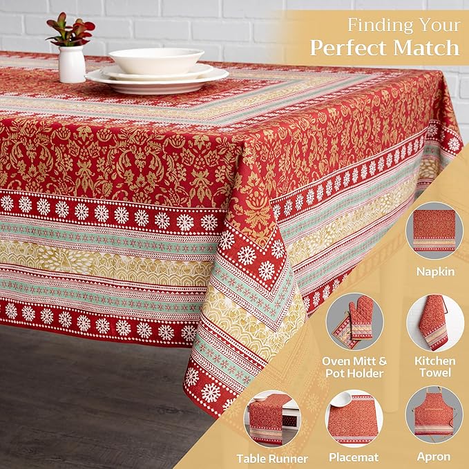 Maison d' Hermine Table Cloth Rectangle Table 100% Cotton 70 x 120 Inches Fall - Image 5