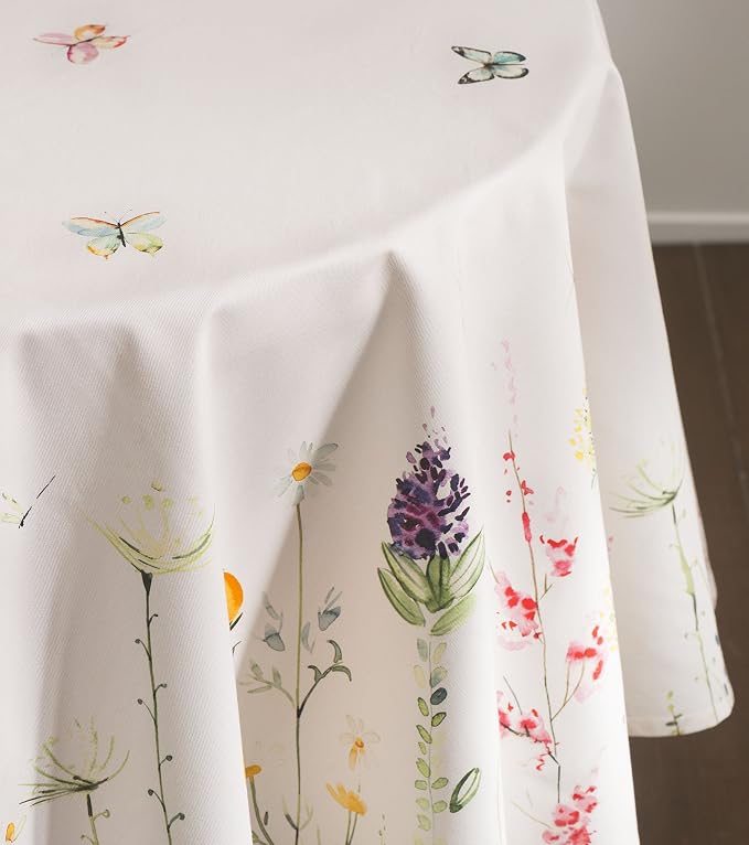 Maison d' Hermine Table Cloth Round Table 100% Cotton 69 Inches Tablecloth - Image 8