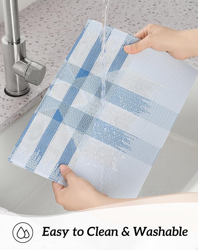 Leetaltree Geometric Print Blue Placemats Set of 4 - Image 6