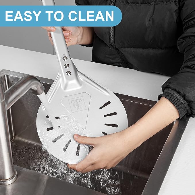 Pizza Turning Peel 8-Inch – Lightweight Aluminum Paddle - Image 9