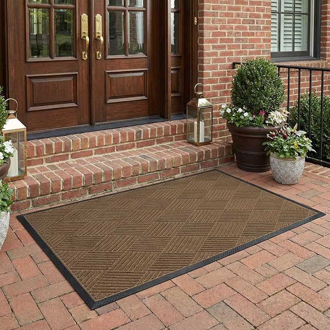 Ecomills Deluxe Diamond Entrance Door Mat, XX-Large Heavy Duty Absorbent Rubber by Ecomills