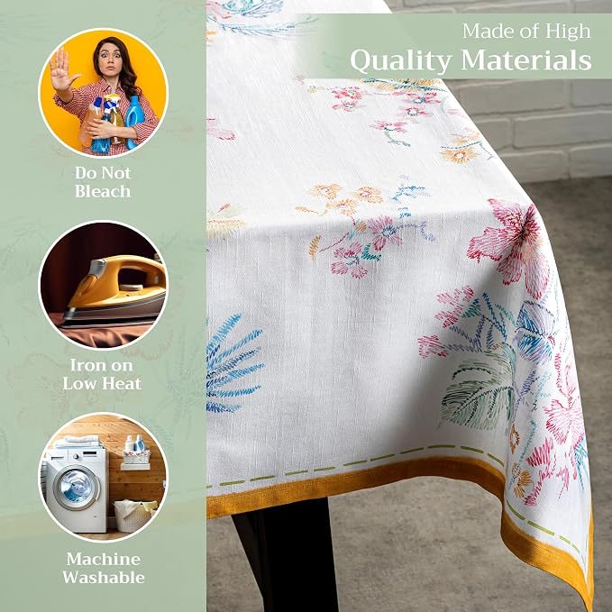 Maison d' Hermine Table Cloth Rectangle Table 100% Cotton 60 x 108 Inches - Image 3