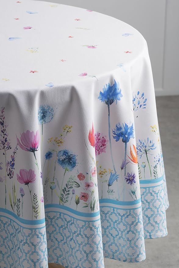 Maison d' Hermine Table Cloth Round Table 100% Cotton 63 Inches Tablecloth - Image 7