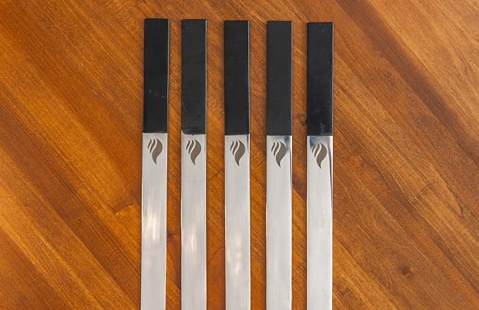 1” Wide Flat Cast Iron Skewers – Heavy-Duty BBQ Sticks in 22”, 32” – Koobideh - Image 6
