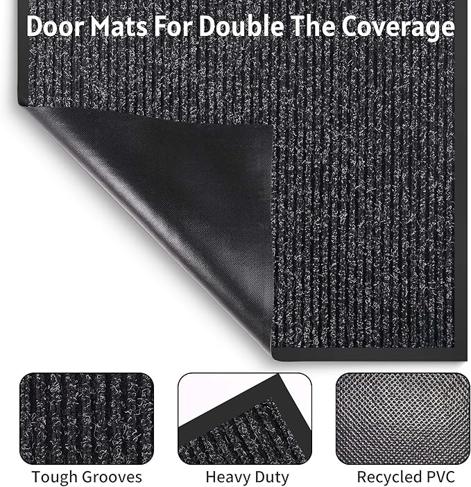 Front Door Mat Indoor Outdoor Entrance, Non-Slip Absorbent Entryway Mat - Image 7