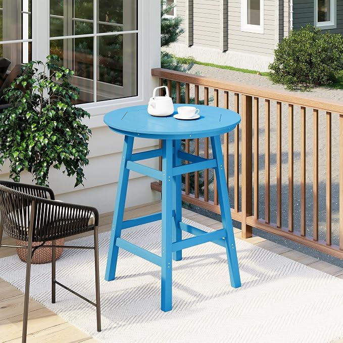 Costaelm Patio Bistro Table, Outdoor Bistro Dining Pub Table - Image 2