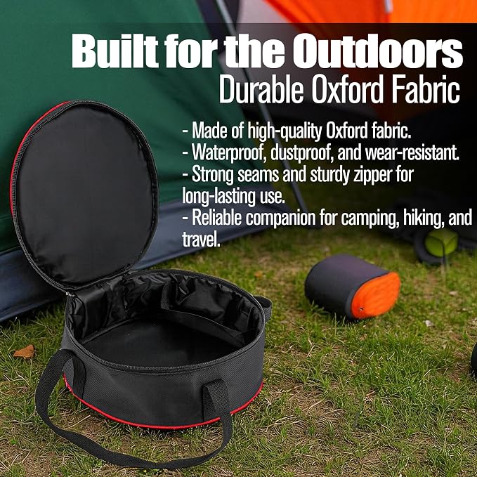 Camping Tableware Organizer Outdoor Hiking Plate Dishes Bowl Pot Storage Bag - Image 3