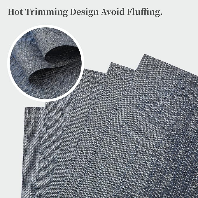 Leetaltree Denim Blue Placemats Set of 6 - Image 3