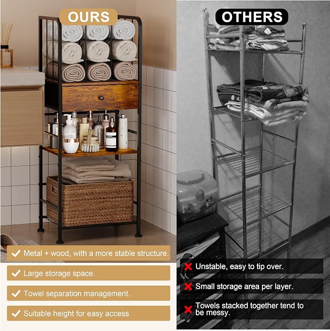 Towel Rack Free Standing 3-Tier - Image 8