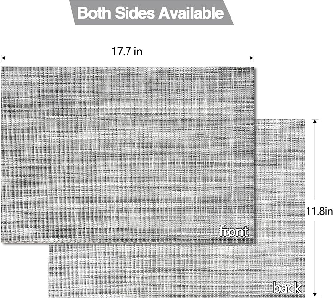 SLKQG Gray Placemats Set of 4 - Image 5
