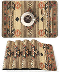 QIYI Placemats Set of 4, 12x18 Inch Faux Leather Place Mats by QIYI