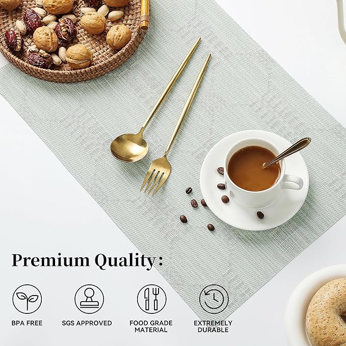 Leetaltree Mint Cream Placemats Set of 8 - Image 2