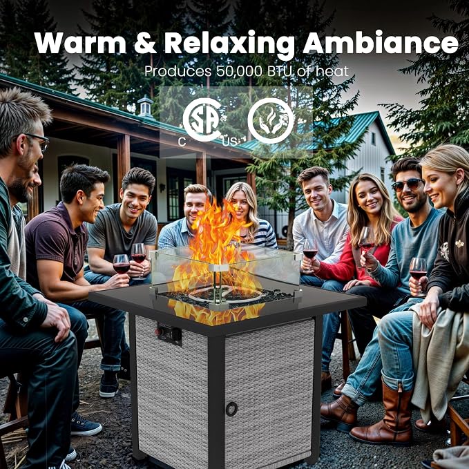 Propane Outdoor Fire Pit Table, Outdoor Gas FirePit - Image 7