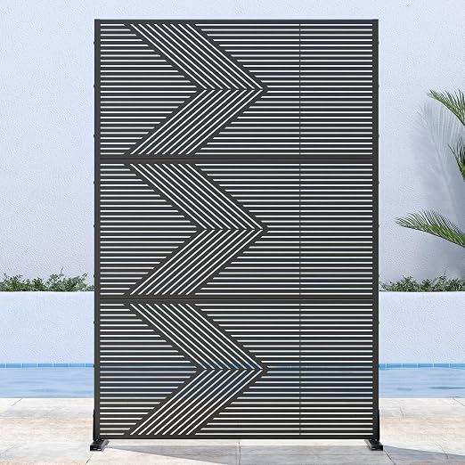 Casaphoria 72" H x 47" W Metal Outdoor Privacy Screen, Freestanding Decorative by Casaphoria