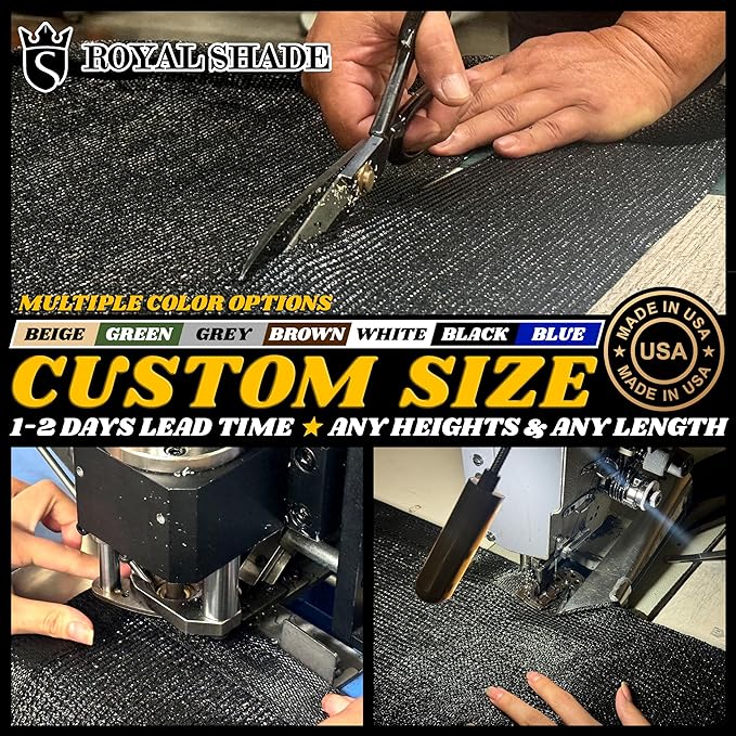 Royal Shade Custom Size 4' x 158' Grey Fence Privacy Screen Windscreen Cover - Image 2
