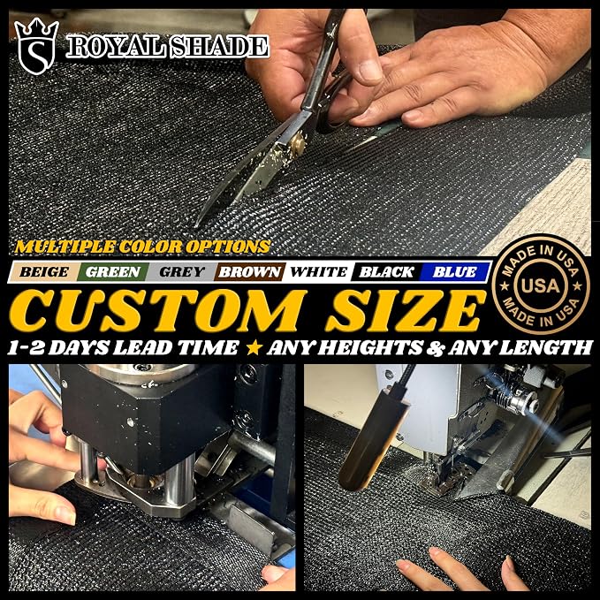 Royal Shade Custom Size 4' x 169' Grey Fence Privacy Screen Windscreen Cover - Image 2