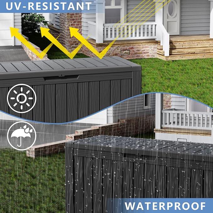 80 Gallon Outdoor Storage Box – Resin Deck Box - Image 3