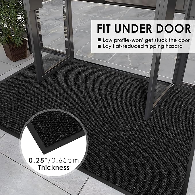 3′ x 21′ Front Door Mat Indoor Outdoor Entrance, Commercial Floor Mat Heavy - Image 4