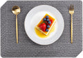 POLYTE Indoor/Outdoor Washable Woven Vinyl Table Dining Placemats by Polyte