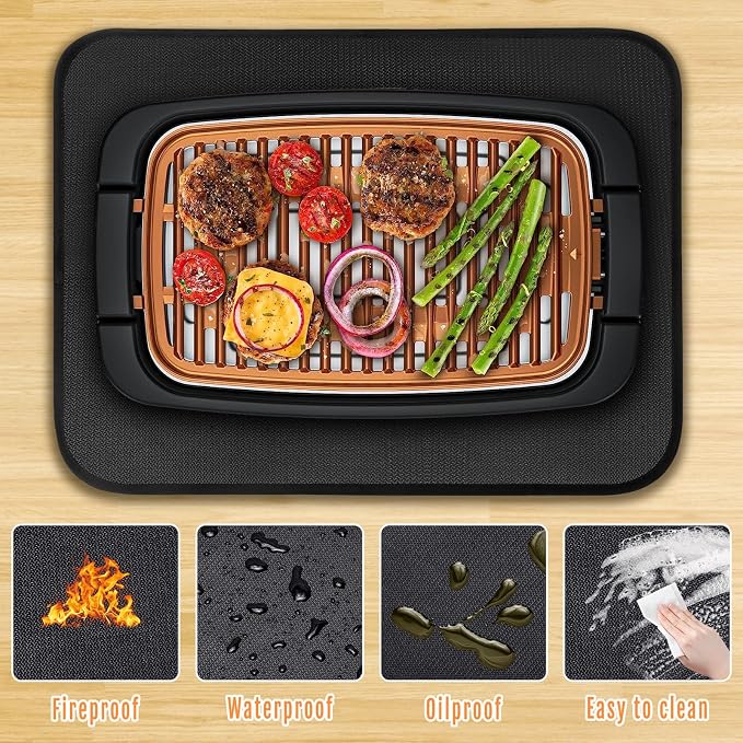 24x18 Inches Under Grill Mat for Outdoor Tabletop Grill Deck Protector - Image 3