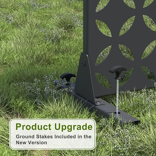 Casaphoria Metal Privacy Screen Outdoor, Daniel Black - Image 4