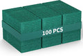 100 Pack Heavy Duty Scouring Pads 3x4 Inch – Green Scrubbing Pads, Non Scratch by BayStateImporters