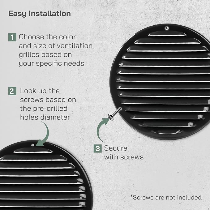 Vent Systems 8" Black Soffit Vent Cover - Image 5