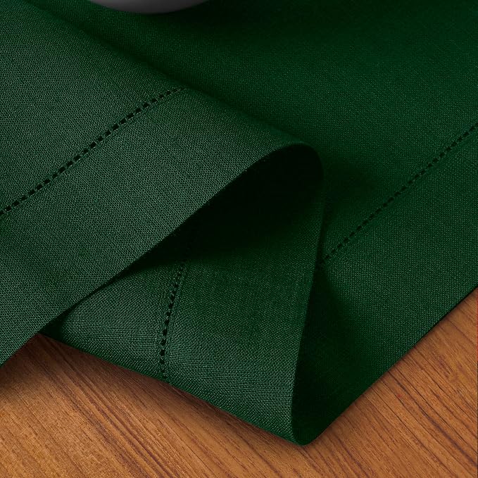 D'Moksha Homes Linen Forest Green Table Runner 132 Inches Long - Image 5