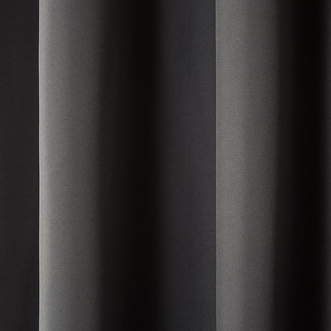 Outdoor Curtain Panels, Charcoal Light-Filtering Polyester, 54 x 120 Inch Pair