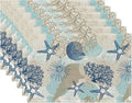 Ocean Coral Placemats Set of 6, Shells Algae Reefs Table Mats Non-Slip Heat by CIAIDU