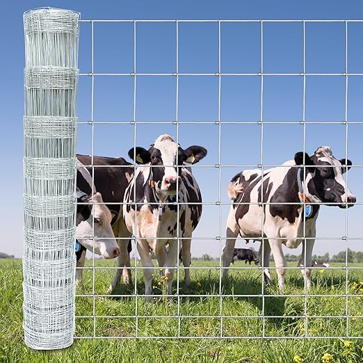 Farm Fence 4ft x 164ft Heavy Zinc Coating Cattle Fence Galvanized Field Fencing by YESON