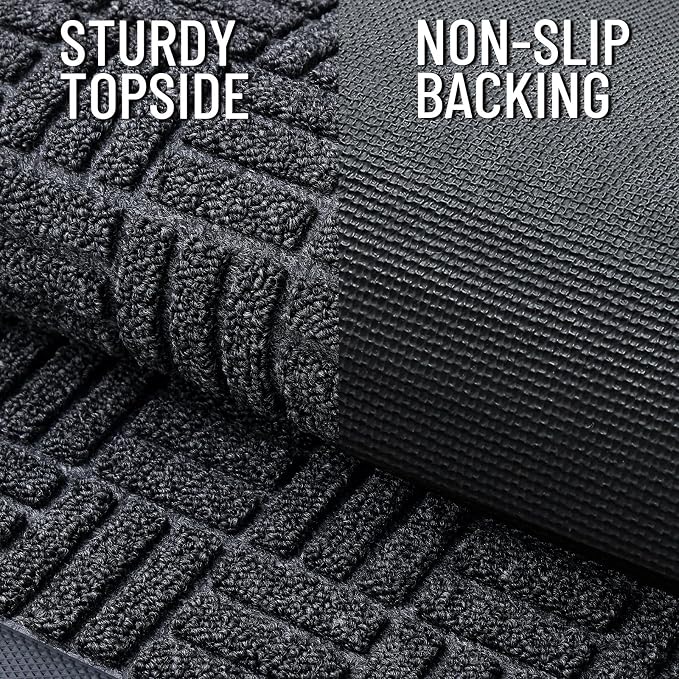 OLANLY Front Door Mat Outside Entrance 47x32, Heavy Duty Sturdy Natural Rubber - Image 3