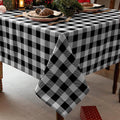 Classic Gingham Plaid Tablecloth Fabric by Essifunia