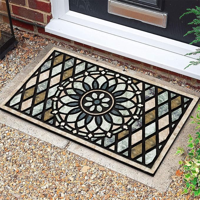 CHICHIC Welcome Door Mat 17x 30 Inch Front Doormat Outdoors - Image 2