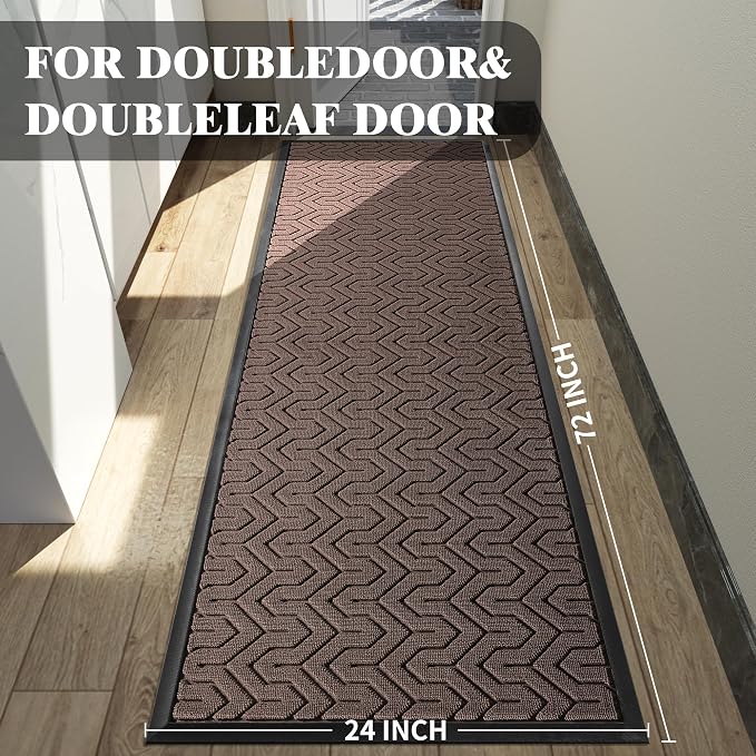 Yimobra 72x24 Indoor Outdoor Runner Rug, Heavy-Duty Entrance Mat - Image 2