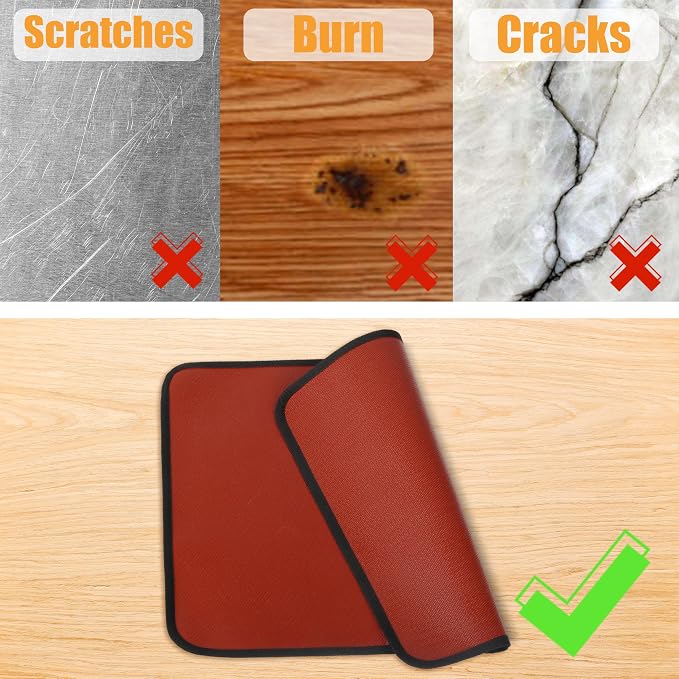 Red 25x19.5 Inchs Heat Resistant Mat - Image 5