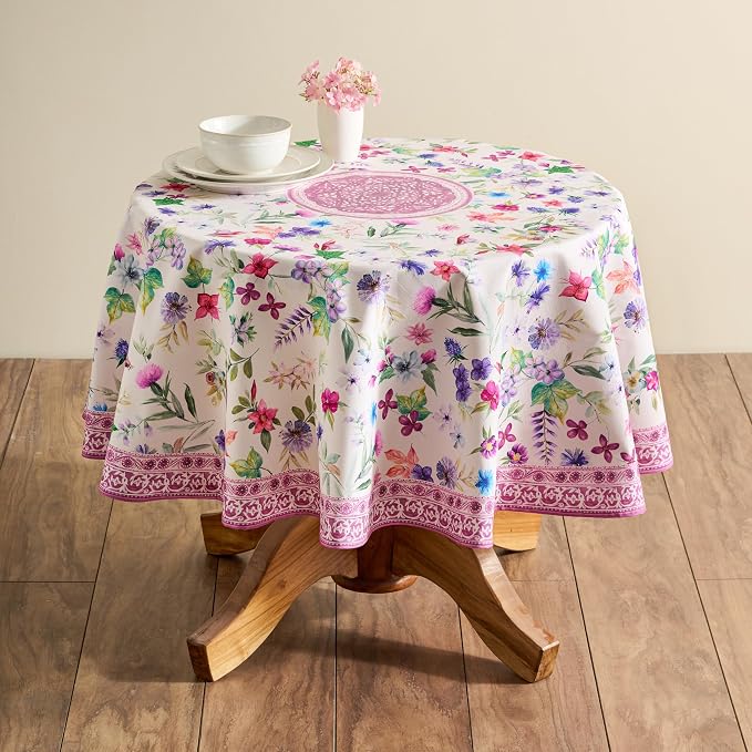 Maison d' Hermine Table Cloth Round Table 100% Cotton 69 Inches Tablecloth - Image 7