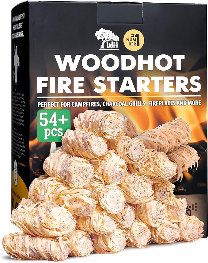 WH 54+ Pack Natural Fire Starters by Woodhot