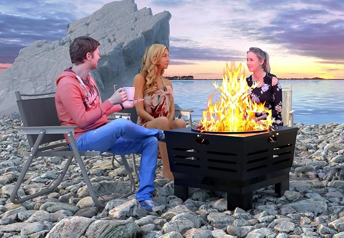 Fire Beauty Fire Pit with Stand, Smokeless Wood Burning Firepit with Ash Pan - Image 4