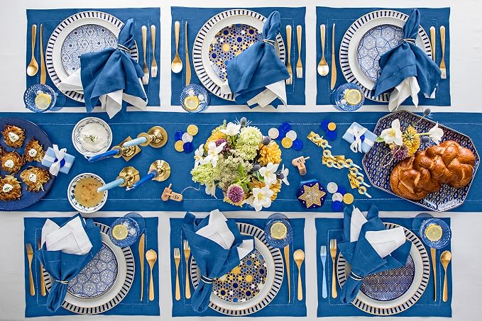Solino Home Linen Hemstitch Table Runner 120 Inches Long - Image 9