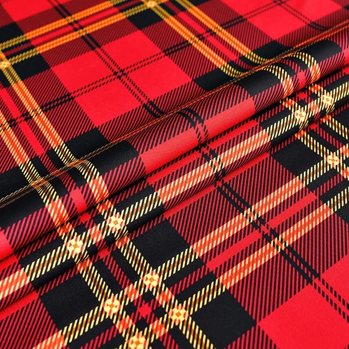Classic Gingham Buffalo Xmas Tablecloth Fabric - Image 7
