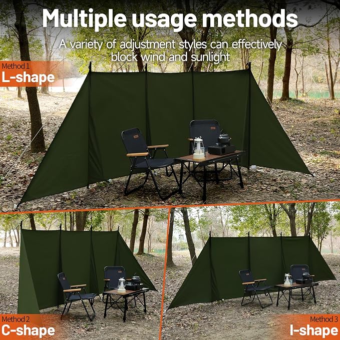 Himalaya Camping Windbreaks Privacy Fence Stove Windshield Shelter Wind Screen - Image 3