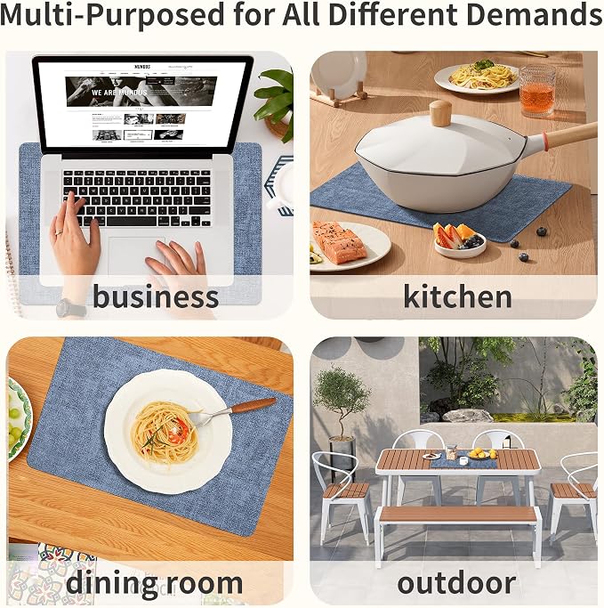 Maxpearl Faux Leather Placemats Set of 4, Waterproof - Image 8