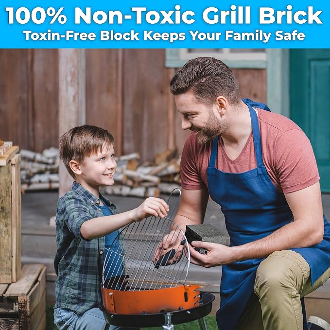Heavy Duty, Non-Toxic Black Grill Brick Cleaner 12 Pack Reusable Chemical Free - Image 5