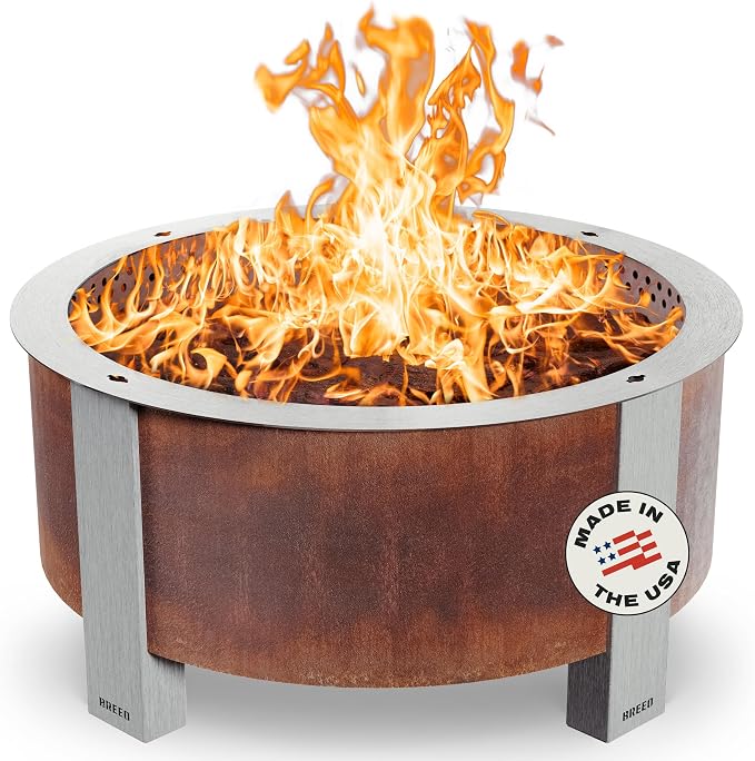 Breeo Smokeless Fire Pit | 46 inch Smokeless Firepit by Breeo