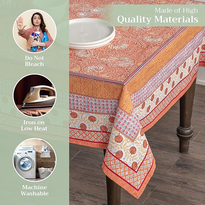 Maison d' Hermine Table Cloth Rectangle Table 100% Cotton 60 x 108 Inches Fall - Image 3