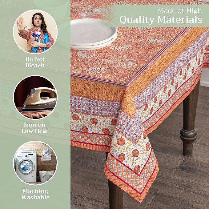 Maison d' Hermine Table Cloth Rectangle Table 100% Cotton 60 x 120 Inches Fall - Image 3