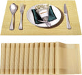 Placemats Set of 12, Heat and Stain Resistant Indoor/Outdoor Place mats by BxzanDya-LifeSmartMaker