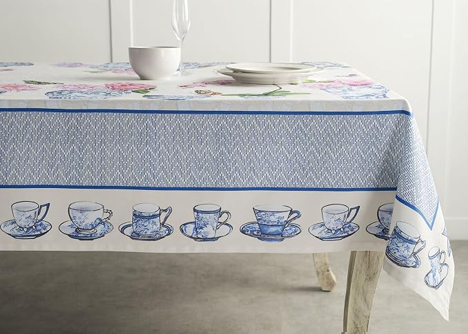 Maison d' Hermine Table Cloth Square Table 100% Cotton 60 x 60 Inches - Image 8